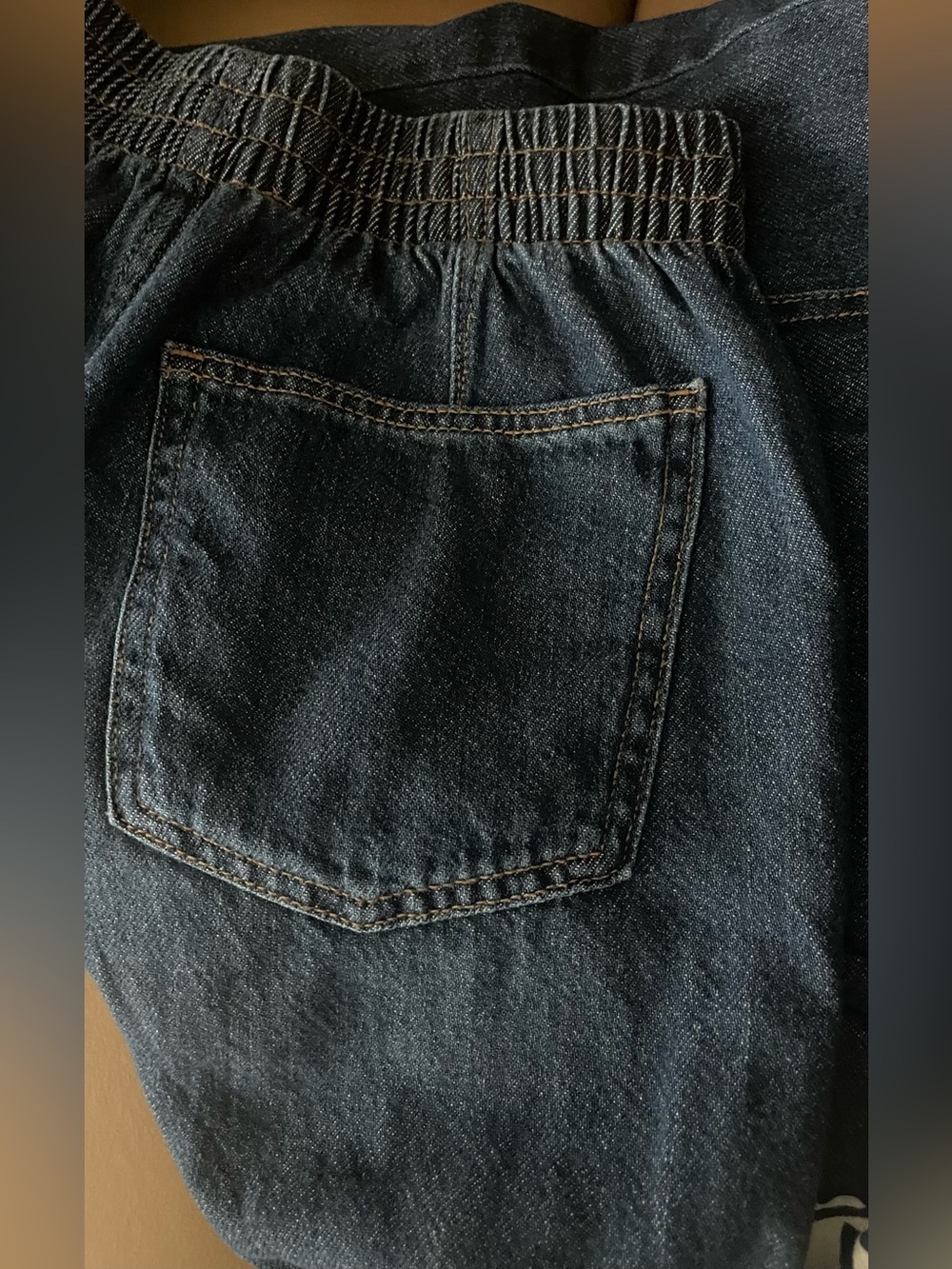 Wide Leg Drawstring Jeans - Blue - Picture 5 of 7